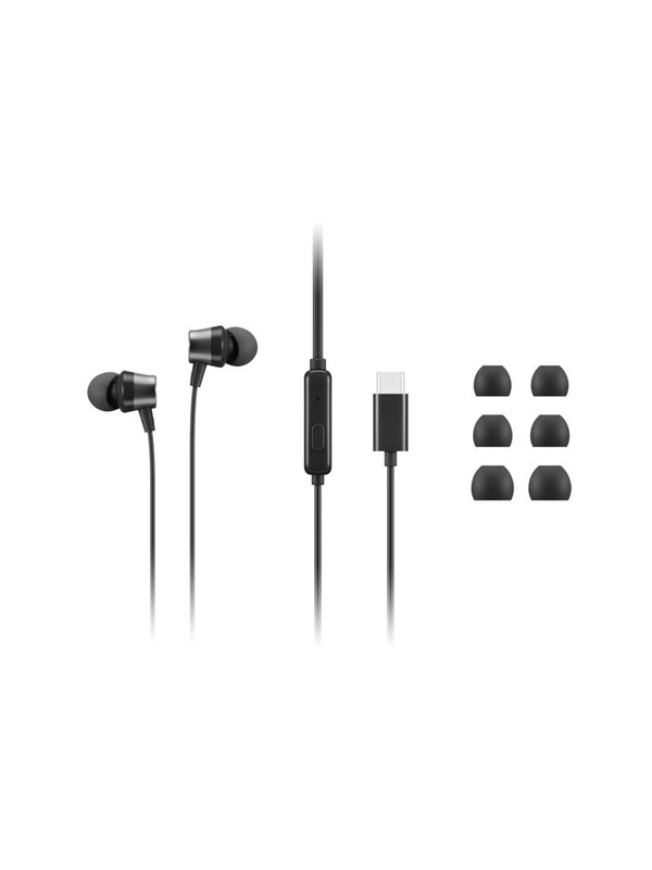 Go - Ohrhörer mit Mikrofon - im Ohr - Schwarz - für ThinkCentre M60q Chromebox  M70s Gen 3  M70t Gen 3  ThinkPad E14 Gen 3  P15v Gen 3