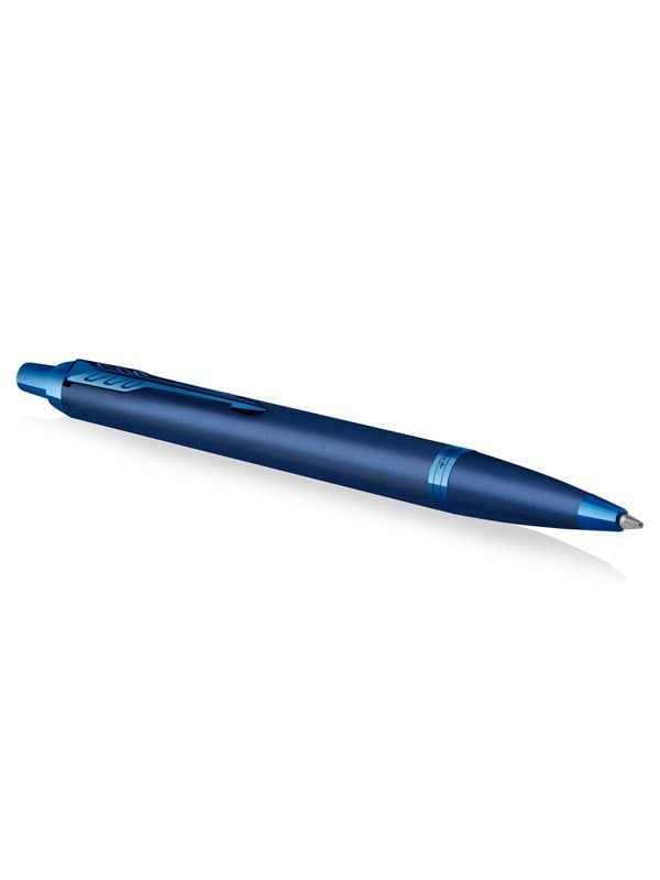Parker IM Monochrome Kugelschreiber | blaue Tinte | Oberfläche und Zierteile in Blau | medium Spitze | Geschenkbox