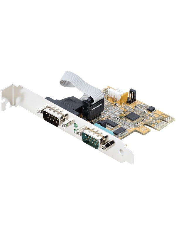 StarTechcom 21050-PC-SERIAL-CARD 2-Port PCI Express Serial Card Dual Port PCIe to RS232 DB9 Serial Card 16C1050 UART