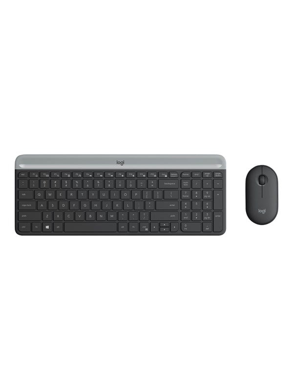 Image of Logitech Slim Wireless Combo MK470 - Tastatur & Maus Set - Tschechisch - Grau