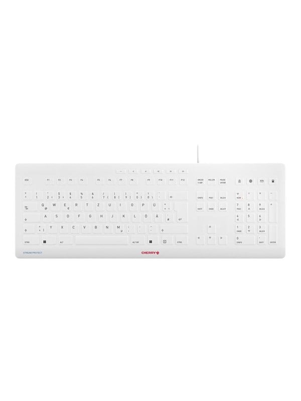 Cherry STREAM - keyboard - German - Tastatur - Deutsch - Weiss