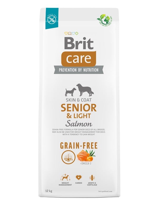 Brit SeniorLight Salmon - dry dog food - 12 kg