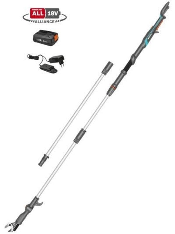 Gardena Akkubetriebene Teleskop-Astschere HighCut 360/18V, Set