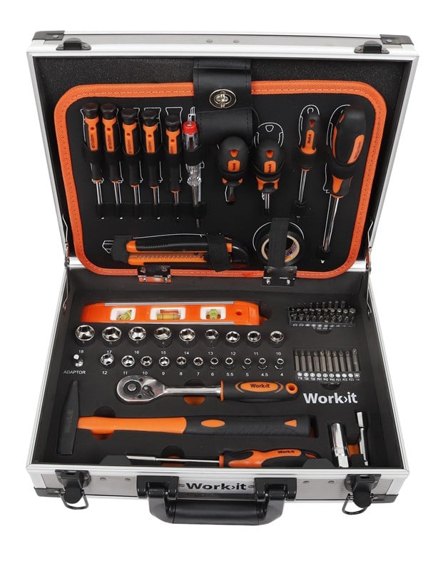 Work>it tool Box with 107 Parts