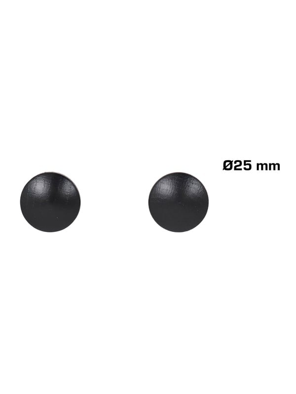Home>it Wooden Knob Ø25 mm Oak Black 2-pack