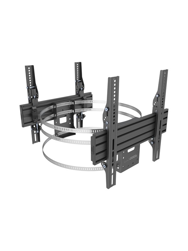 Multibrackets M Pro Series - mounting kit - dual side - for 2 flat panels - black - Max 35 kg - recommended for 65"