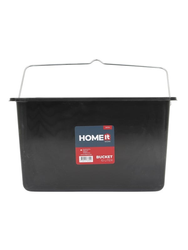 Work>it Square Paint Roller Bucket 10 Liters Black