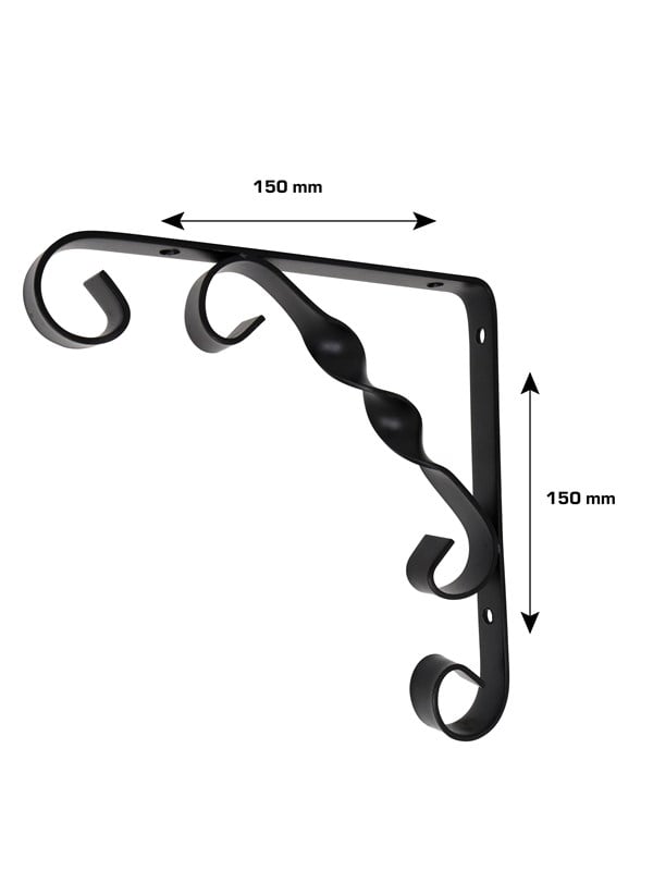 Home>it Deco Shelf Hook 150x150 mm. Black