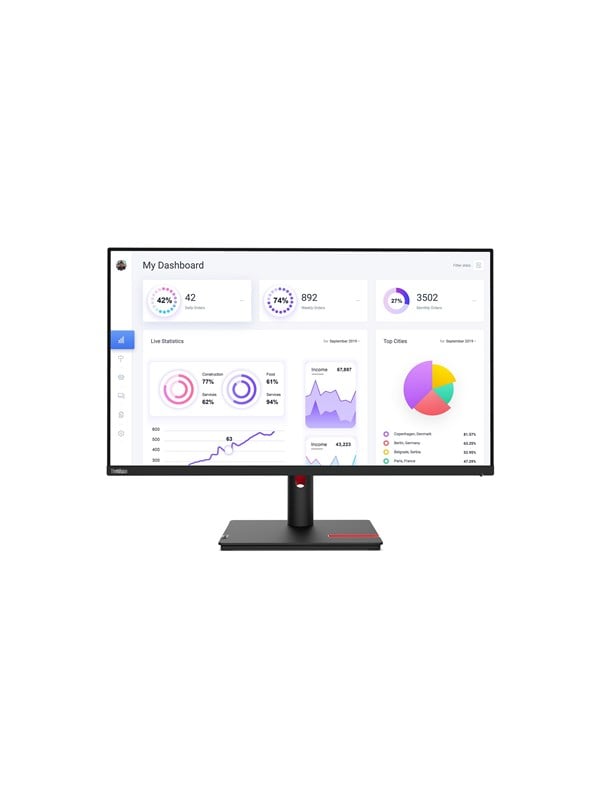 Image of 31.5" Lenovo ThinkVision T32p-30 - 3840x2160 (4K) - IPS - 90W USB-C