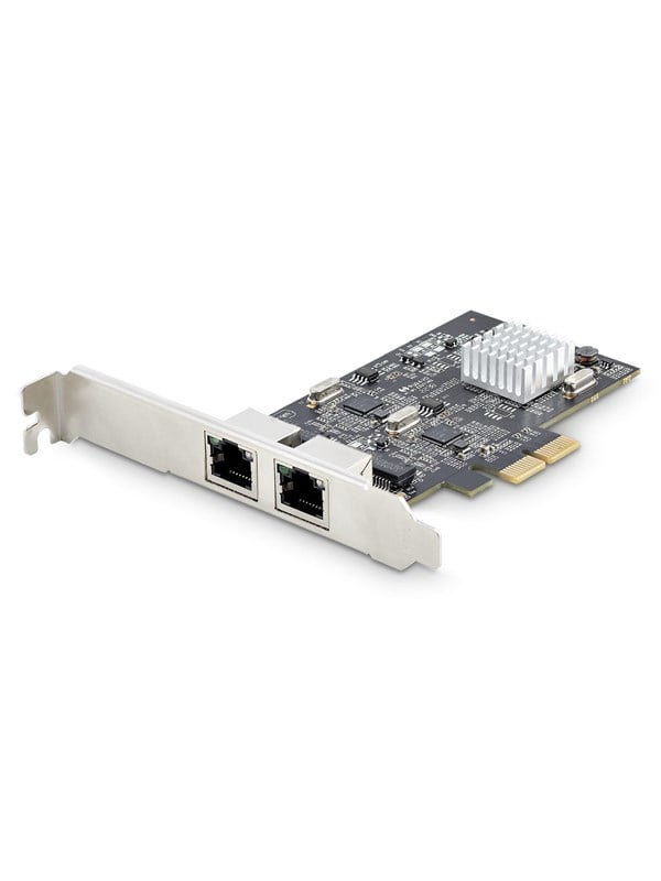 StarTechcom 2-Port 25Gbps NBASE-T PCIe Network Card Intel I225-V Dual-Port Computer Network Card Multi-Gigabit NIC PCI Express Server LAN Card Desktop Ethernet Interface