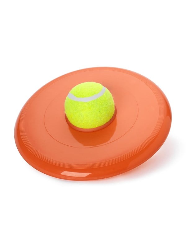 Dogman Frisbee mit Tennisball Mix Verschiedene Farben 22cm