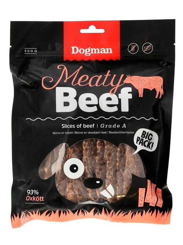 Dogman Meaty Rinderscheiben getreidefreie Hundesnacks 300g