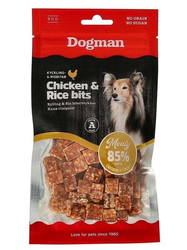 Dogman Meaty Hhnchen Reis Hppchen Hundesnacks 80g