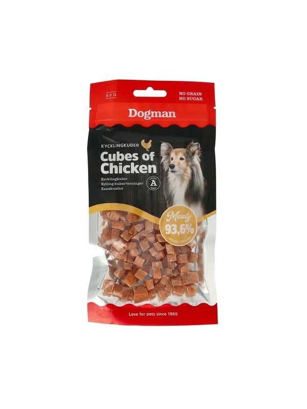 Dogman Meaty Hhnchenwrfel Hundeleckerlis 80g