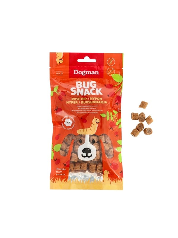 Dogman Bug Snack rose hip 80g