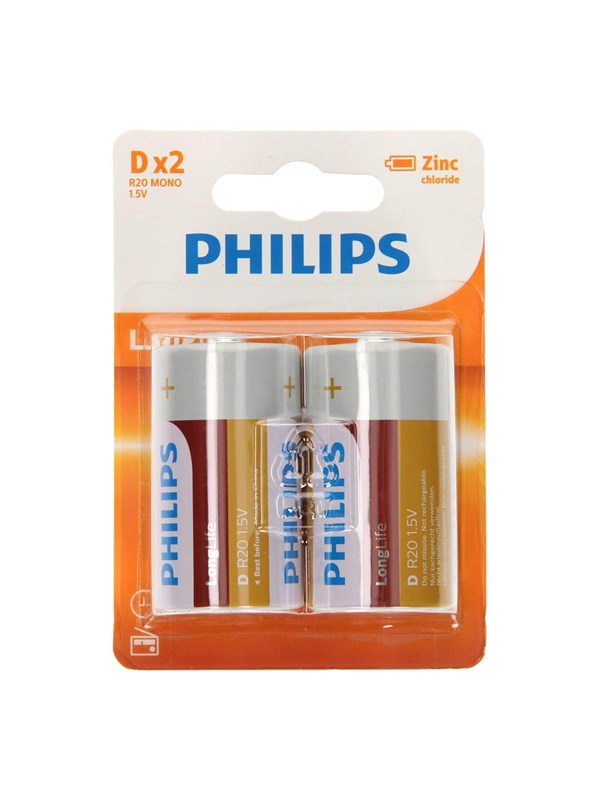 Philips LongLife Batterie R20L2B/10