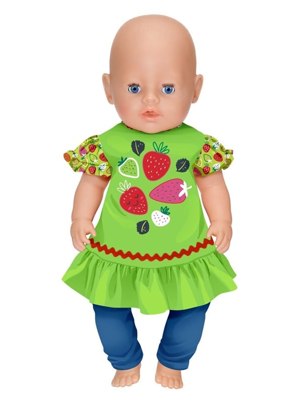 Dolly Moda DressLeggings Strawberry 43cm