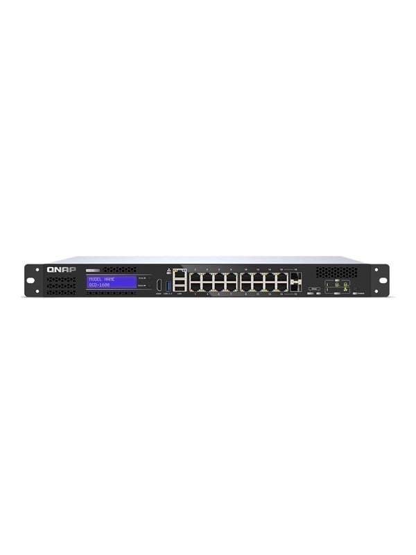 QNAP QGD-1600 Managed Gigabit Ethernet (10/100/1000) 1U Schwarz, Grau