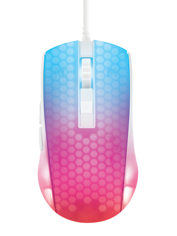 Deltaco GAMING DM310 Transparent RGB Ultralight Wired - Gaming Maus Wei