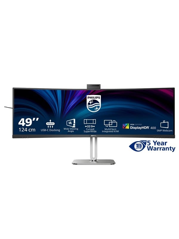 Image of 49" Philips 49B2U5900CH - 5120x1440 - 75Hz - VA - 100W USB-C - KVM switch