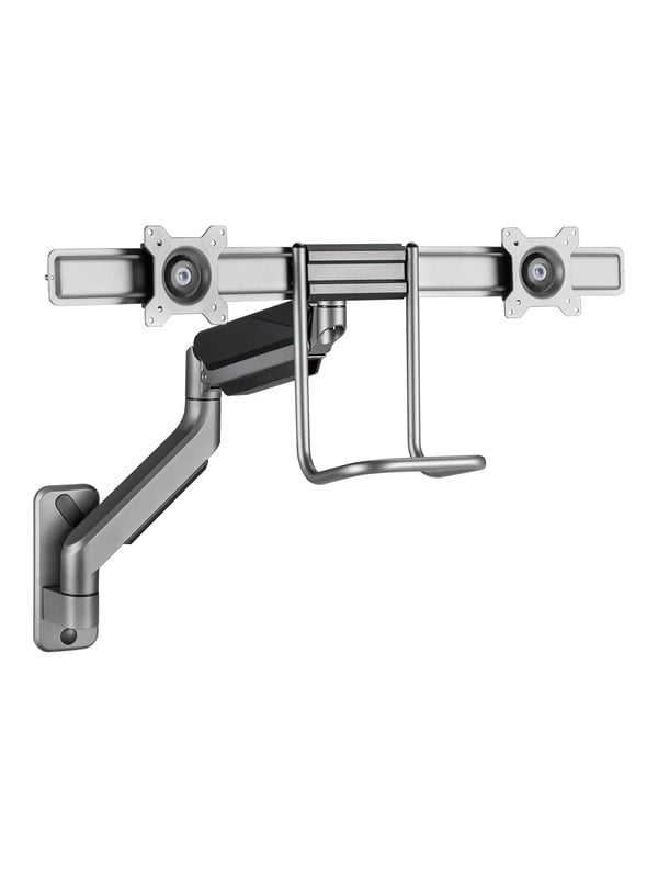 Gembird Adjustable wall 2-display mounting arm