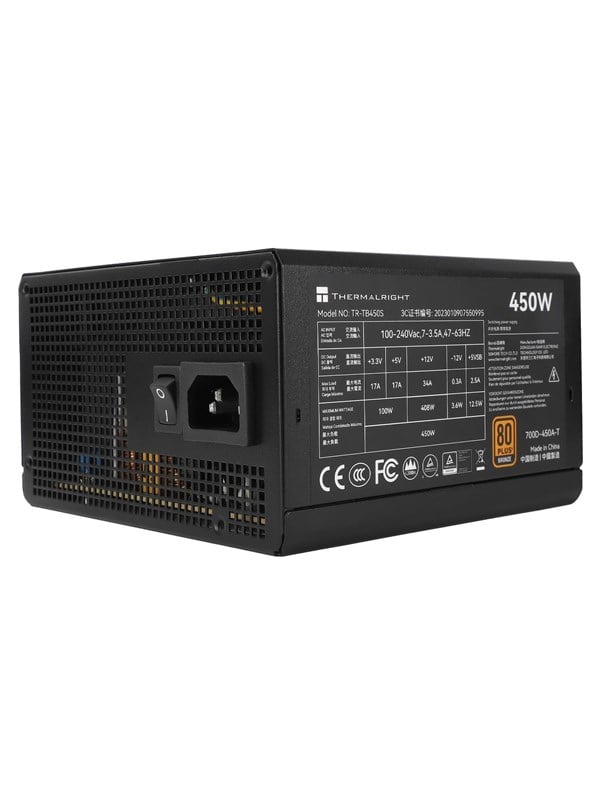 Thermalright TB S - Netzteile - 450 Watt - 140 mm - ATX 3.0 - 80 Plus Bronze zertifiziert