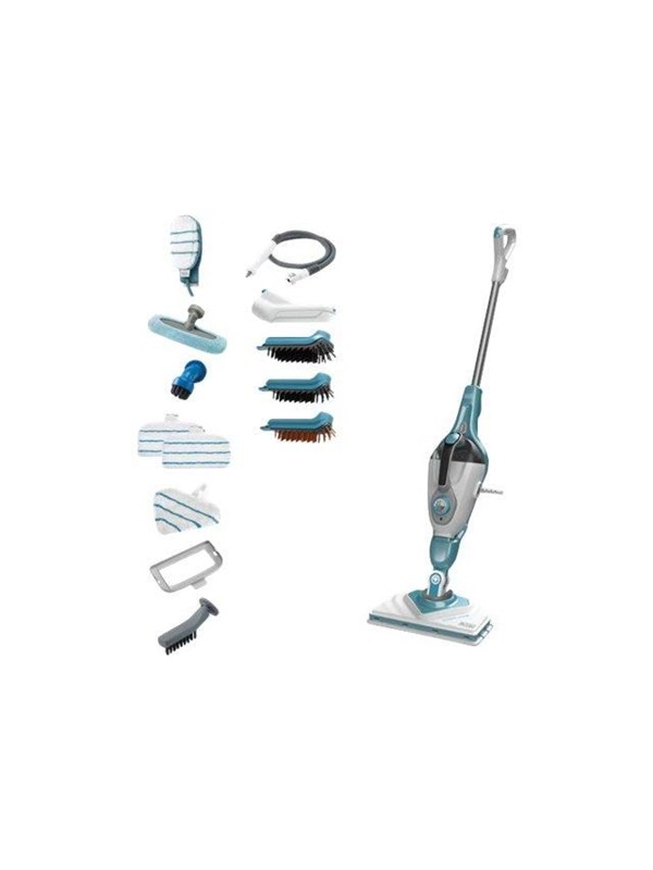 Black & Decker Dampfreiniger BLACK+DECKER steam-mop BHSM1610DSM - steam cleaner - stick/handheld - white/aqua