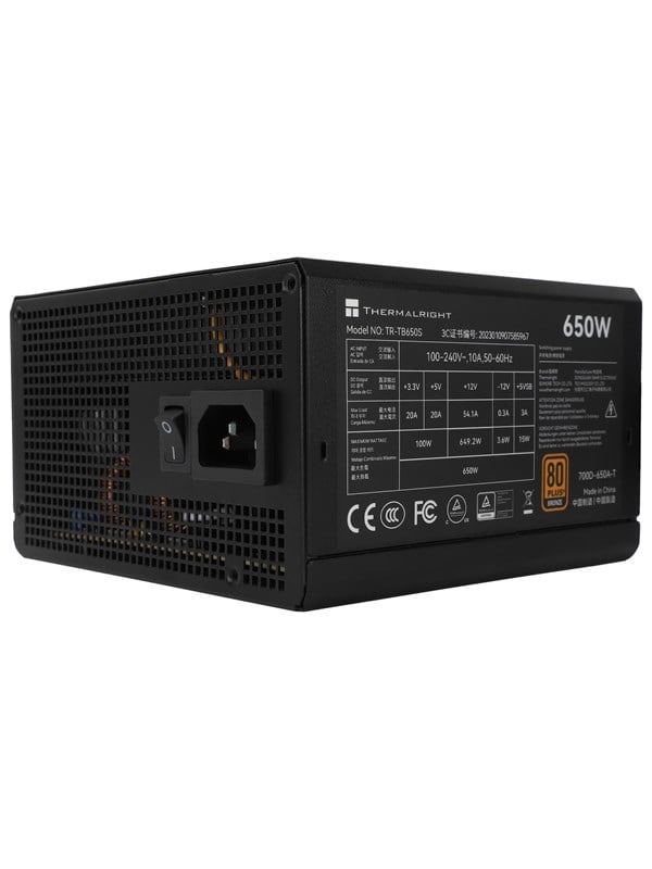 Thermalright TG S (Non-Modular) schwarz - Netzteile - 650 Watt - 120 mm - ATX 3.0 - 80 Plus Gold zertifiziert