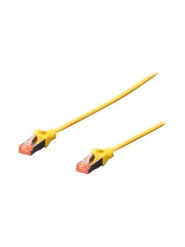 DIGITUS Patch Cable - patch cable - 10 m - yellow RAL 1018 - 10m