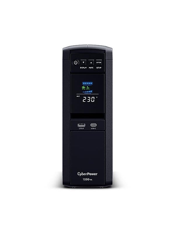CyberPower CP1350EPFCLCD Line-Interactive USV 1350VA/810W Reine Sinuswelle, AVR, LCD, USB (HID), DB9, RJ45 Lan Protection, Ausgang (6) Schuko, Expansion Port für opt. Netzwerkkomunikation, USB A+C Ladegerät, Line-Interaktiv, 1,35 kVA, 810 W, Reiner Sinus, - Image 4