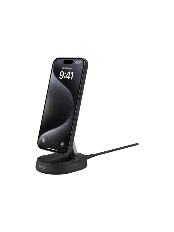 Belkin BoostCharge Pro wireless charging stand - magnetic - + AC power adapter - 15 Watt