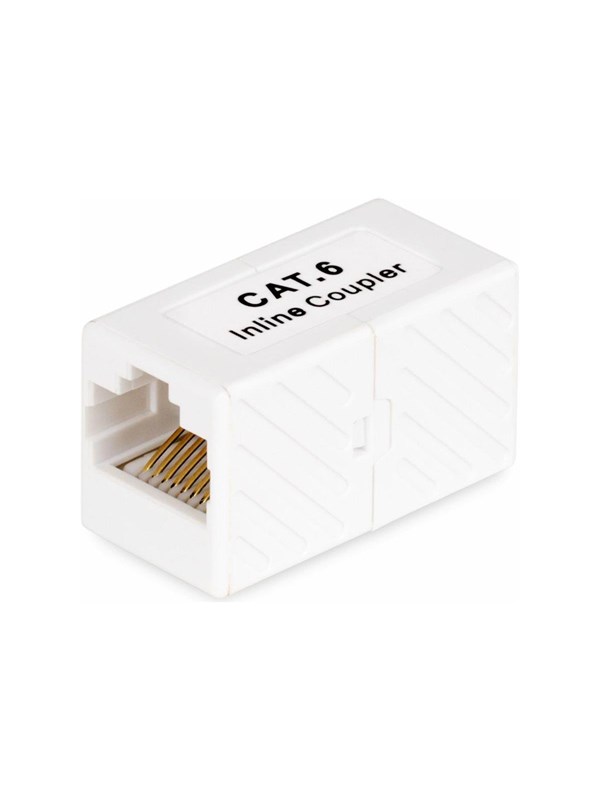 StarTech.com RJ45 Coupler 5-Pack Inline Cat6 Coupler Female to Female (F/F) T568 Connector Unshielded Ethernet Cable Extension - 5 Pack (IN-CAT6-COUPLER-U5) - network coupler - white - Weiß