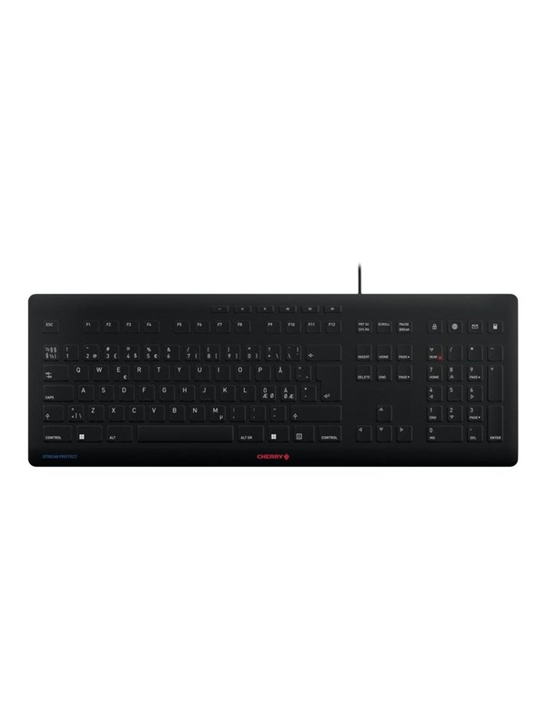 Cherry STREAM KEYBOARD - Tastaturen - Nordisch - Schwarz