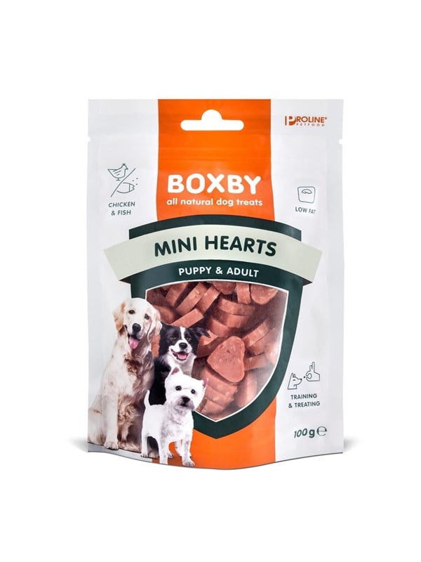 BOXBY Mini Puppy Herzen 100g