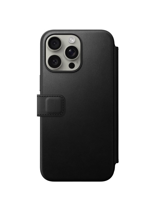 Nomad Modern Leather Folio - iPhone 15 Pro Max | Black | Leather