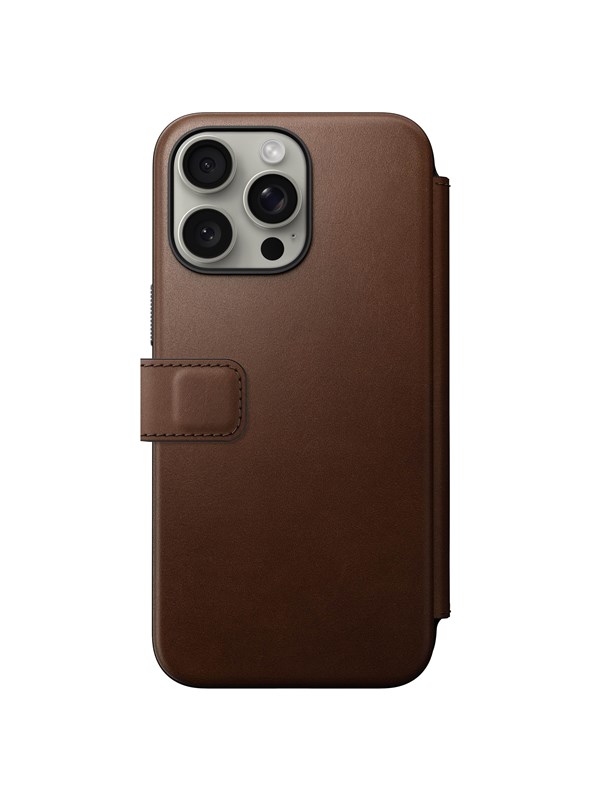 Nomad Modern Leather Folio - iPhone 15 Pro Max | Brown | Leather