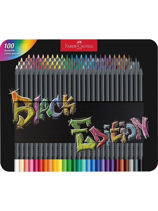 Faber-Castell Buntstifte Black Edition 100er Metallet