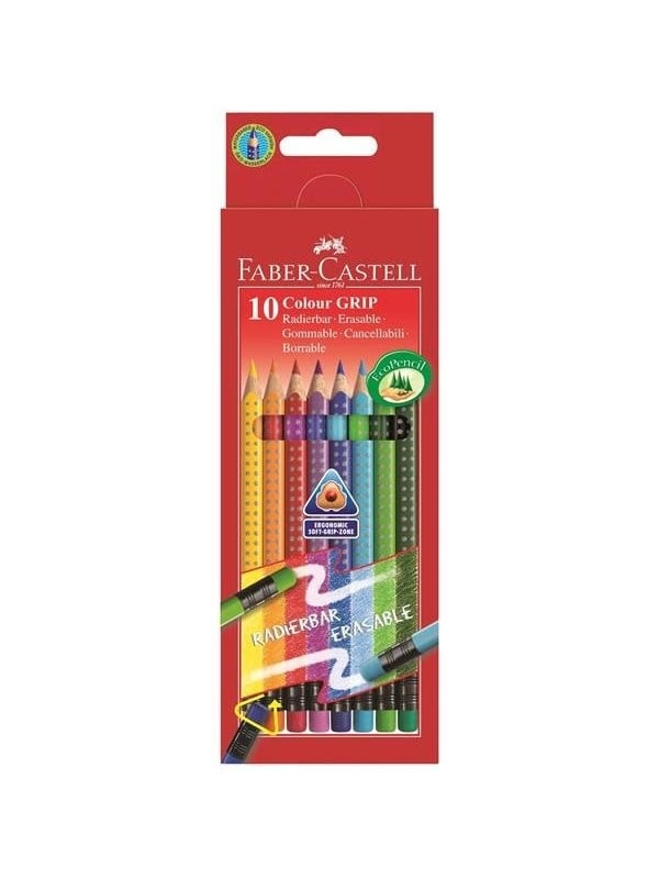 Faber-Castell Buntstift Colour Grip rad 10x Kartetui