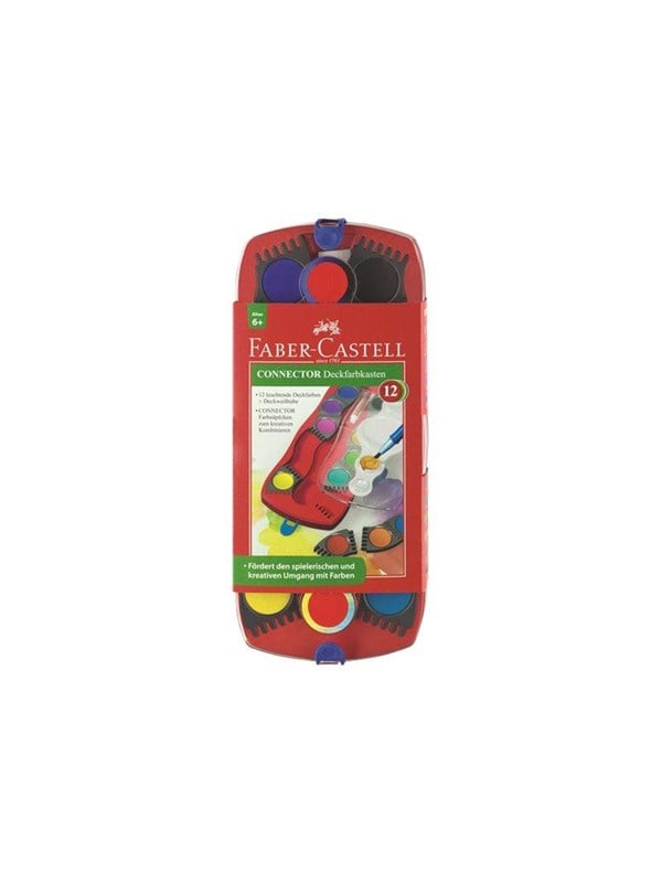 Faber-Castell Farbkasten Connector 12 Farben rot