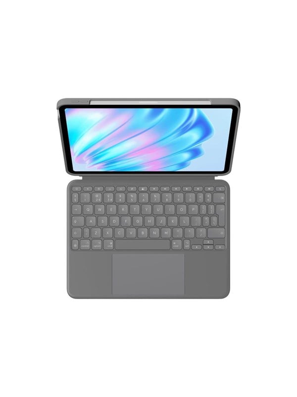 Logitech Combo Touch for iPad Air 11" (M2) & iPad Air (5th gen) - Oxford Grey - Tastatur & Folio-Set - Englisch (UK) - Grau