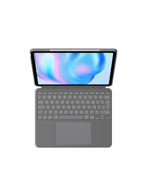 Logitech Combo Touch for iPad Air 13" (M2) - Oxford Grey - Tastatur & Folio-Set - Englisch (UK) - Grau