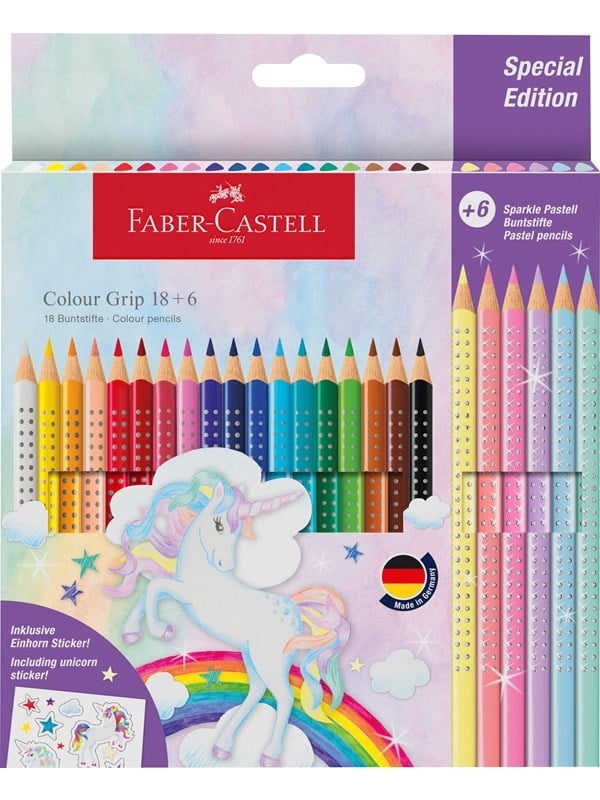 Faber-Castell Buntstift Colour Grip Einhorn 18+6