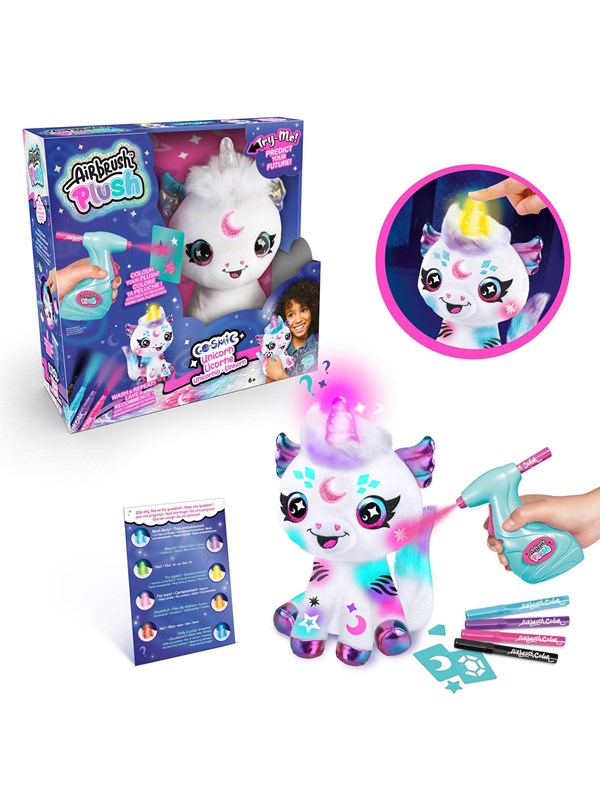 Image of Airbrush Plush Kosmisches Einhorn