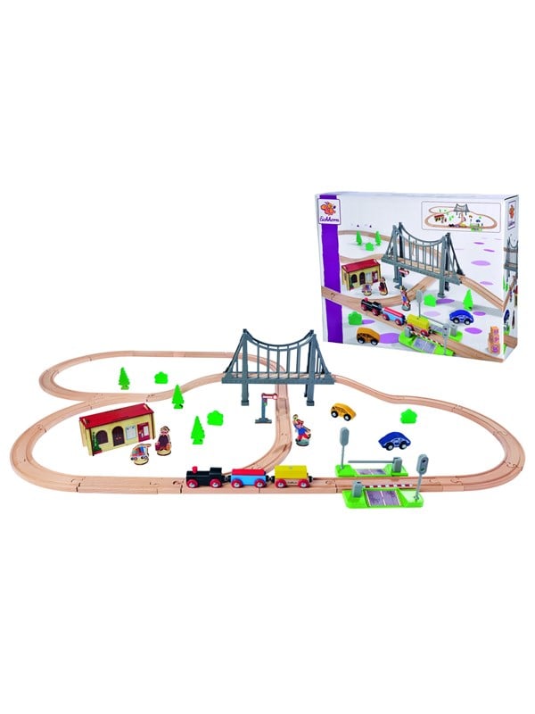 Image of Eichhorn Train Train Set with Bridge