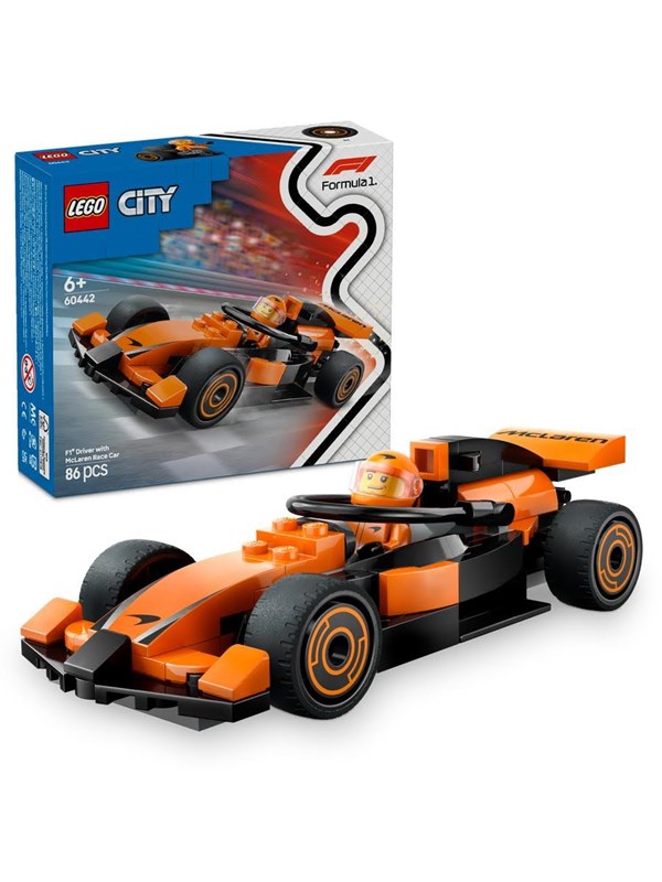 Image of LEGO City 60442 F1® Rennfahrer mit McLaren Rennauto
