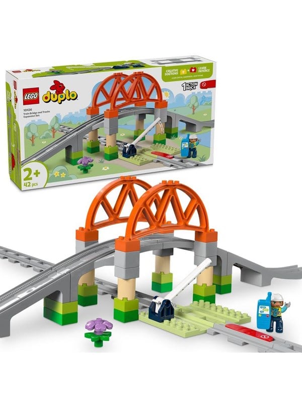 Image of LEGO DUPLO 10426 Eisenbahnbrücke und Schienen - Erweiterungsset