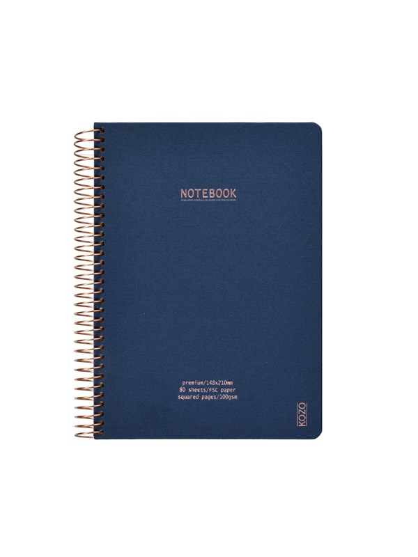 KOZO Squared Notebook A5 Premium Navy