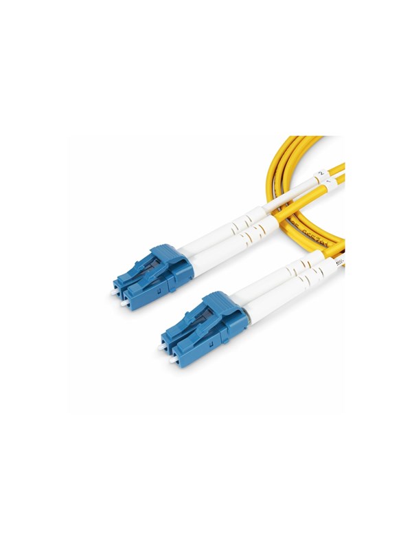 StarTech.com 6m (19.7ft) LC to LC (UPC) OS2 Single Mode Duplex Fiber Optic Cable - 6 m - yellow - Gelb - 6m