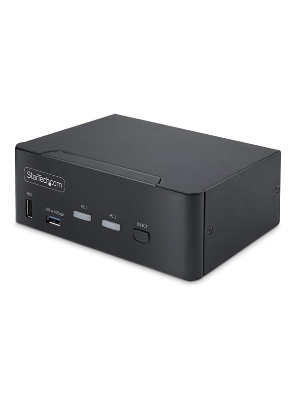StarTechcom P2CDD143-KVM-SWITCH 2-Port Dual-Monitor DisplayPort KVM Switch 8K 60Hz  4K 144Hz DP 14 2x USB 10Gbps Ports