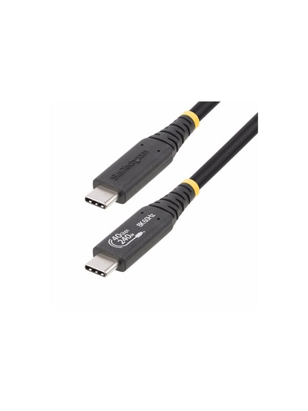 StarTech.com 50cm (1.6ft) USB4 Cable USB-IF Certified USB-C Cord 40Gbps - USB-C cable - 24 pin USB-C to 24 pin USB-C - 50 cm